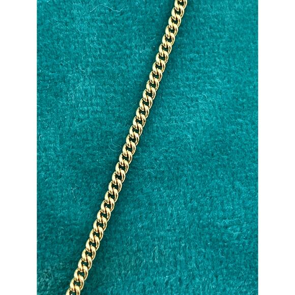 Christian Dior Gold-Tone Necklace with Pearl Pendant - 17-Inch Chain - Picture 11 of 13